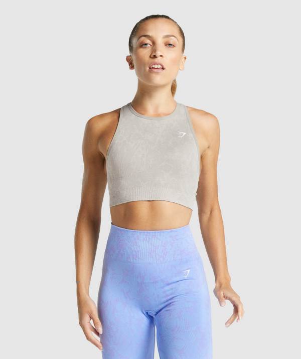 Damske Športové Podprsenky Gymshark Adapt Animal Seamless Siva | GQ7156934